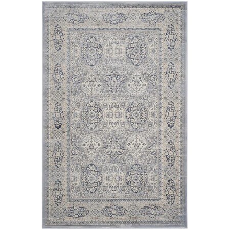Safavieh 5 ft.-1 in. x 7 ft.-7 in. Vintage Power Loomed Medium Rectangle Area Rug Light Blue & Ivory VTG573L-5